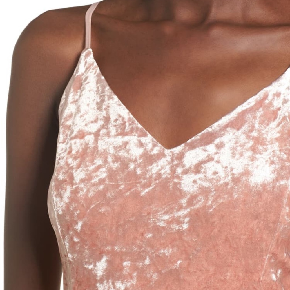 Moon River Velvet Midi Dress Rose Gold New size XS - Picture 3 of 7